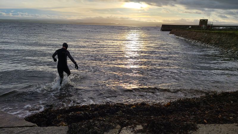 Dec 24 Fortrose harbour swim Brian