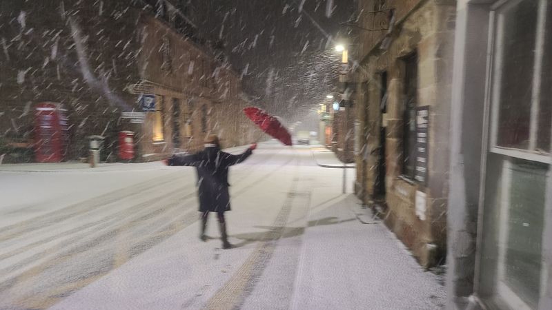 Jan 25 Black Isle Martina singing in the snow