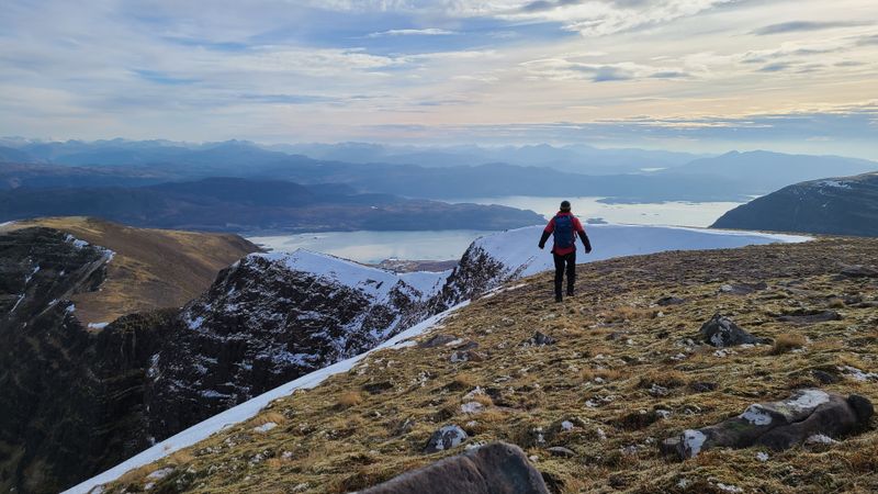Feb 25 Applecross Beinn Bhan looking south to Loch Kishorn 