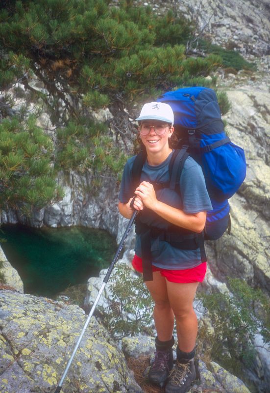Corsica GR20 Day 7 Martina above Vizzavona pass