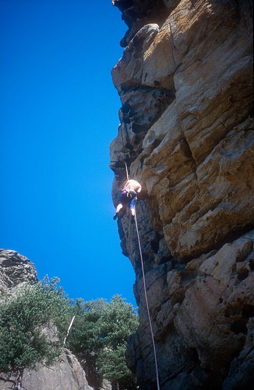 Corsica Day 18 Col de Bavella climbing II Martina abseiling