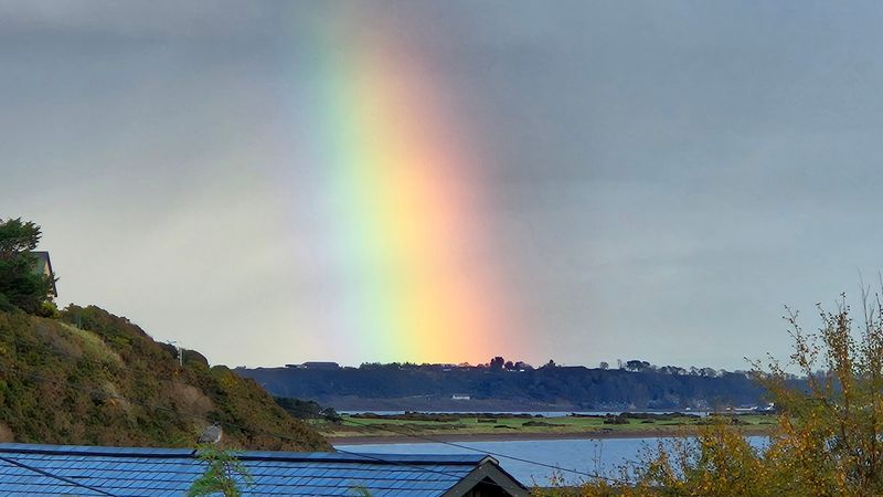 Oct 25 Fortrose harbour rainbow
