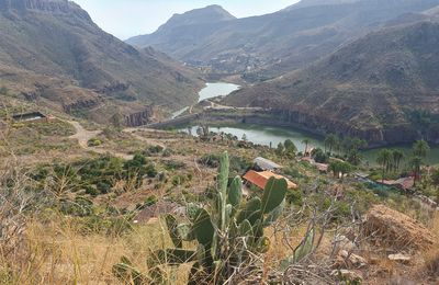 Mar 23 Gran Canaria Looking back to Ayagaures reservoir