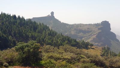 Mar 23 Gran Canaria Roque Nublo in hazy conditions