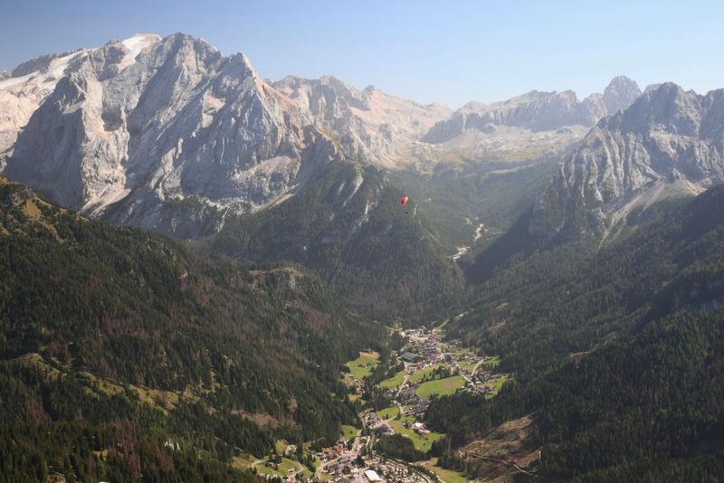 Canazei, seen from Col Rodella (2484m)