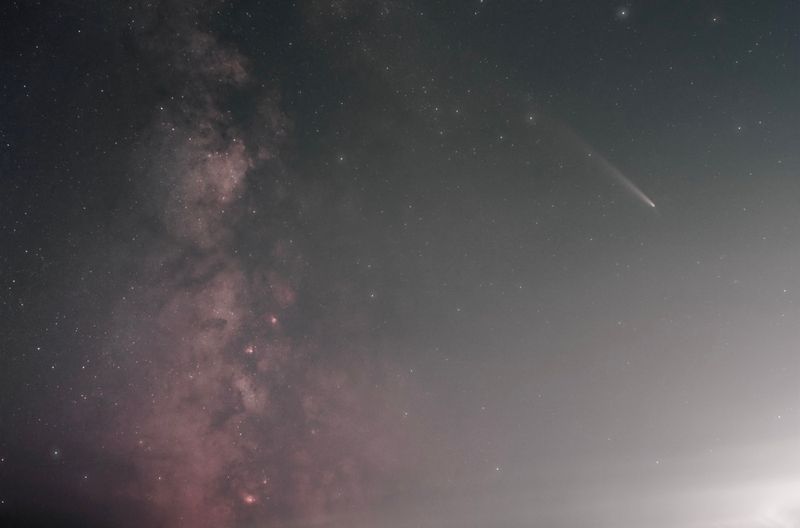 Comet C/2023 A3 Tsuchinshan-Atlas and Milky Way Core