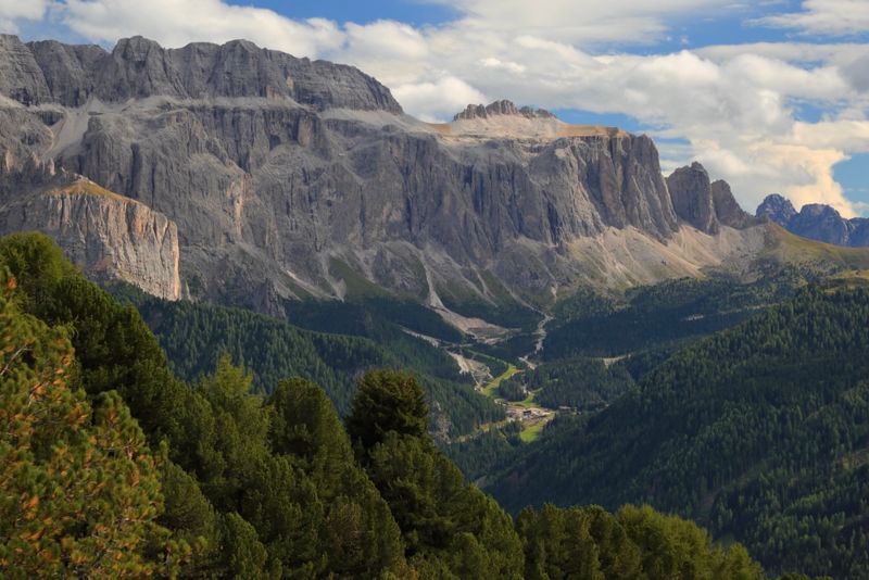 The Sella massif, seen from near Col Raiser