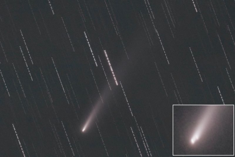 Comet C/2025 K1 ATLAS, showing nucleus breakup