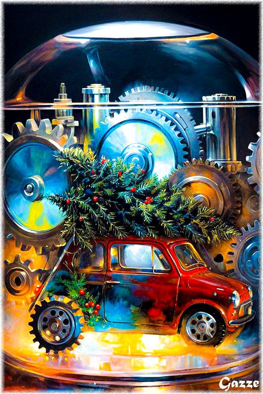 Gears, Car and Tree