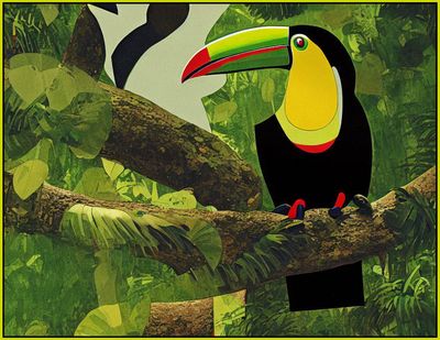 Toucan Kandinski style