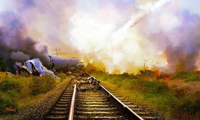 Someone put a penny on the rails