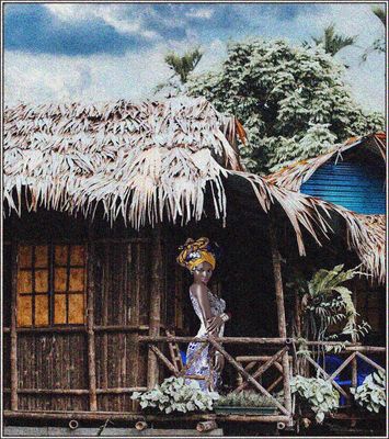 Lady of the straw roofed hut