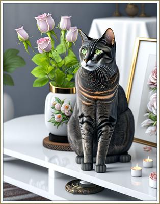 cat still life