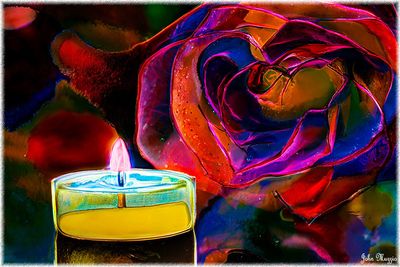 Flower and a Candle