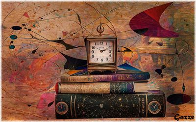 Clock and Books