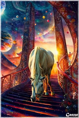 Horse on Stairs
