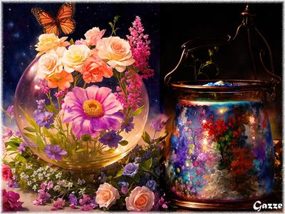 Flowers and a Pot
