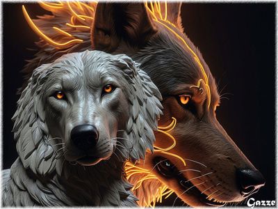 Dog and a Wolf