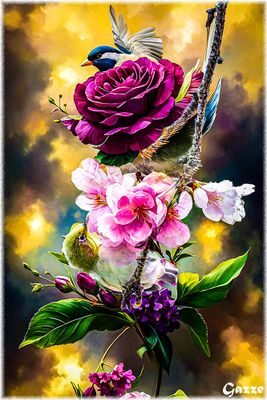 Birds and Flowers