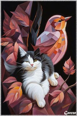 Cat and a Bird