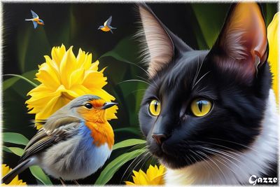 Bird and a Cat