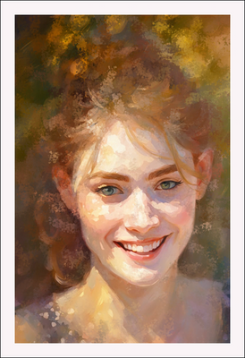 Impressionist Painting of Young Lady