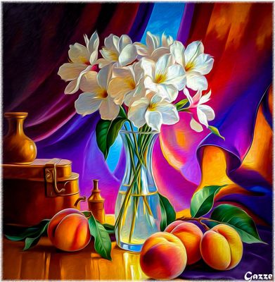 Flowers and Peaches