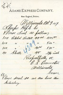 Adams Express Sharps order.jpg