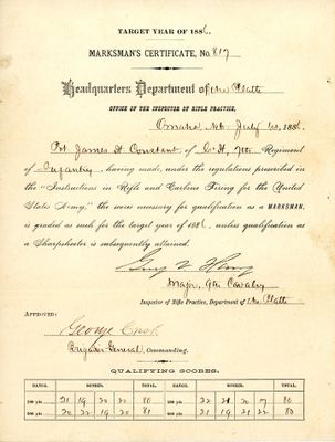 James H Constant 1886 Marksman Cert.jpg