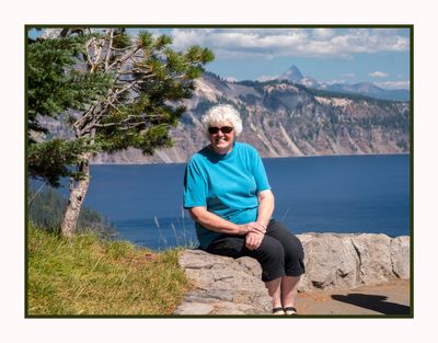 2023-09-06 00065 Debi at Rim Village at Crater Lake