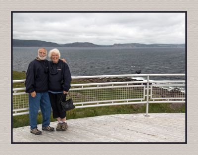 2024-06-29 4175C Debi and Me at Cape Spear, the Most Easterly Point in North America
