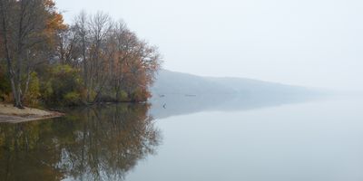 Riverbank with Fog 