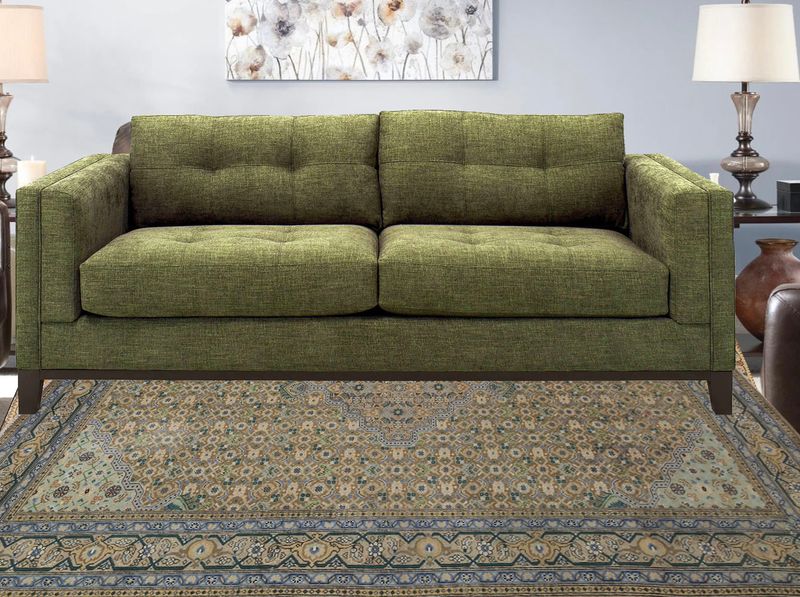 Green mirasol with vintage wool tabriz.jpg
