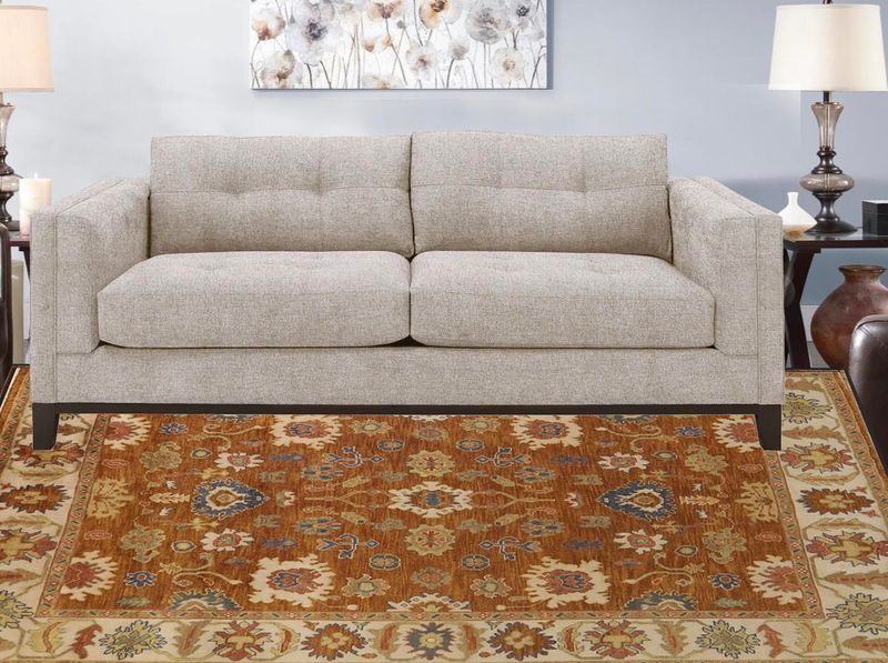 Pebble Mirasol with Handmade Orange Wool Oushak Indian.jpg