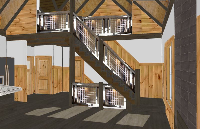 3-25-25 shortened kitchen wall and added entry door (but 9 ft ceiling)