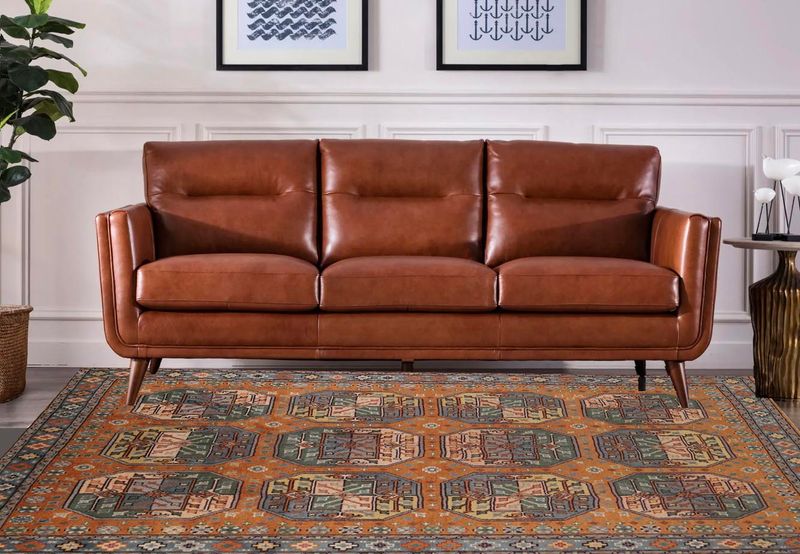 Brown with Orange Geometric Khotan.jpg
