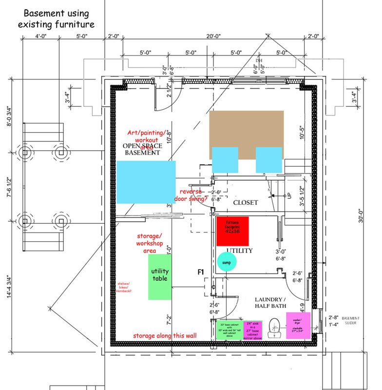 Basement - existing furniture