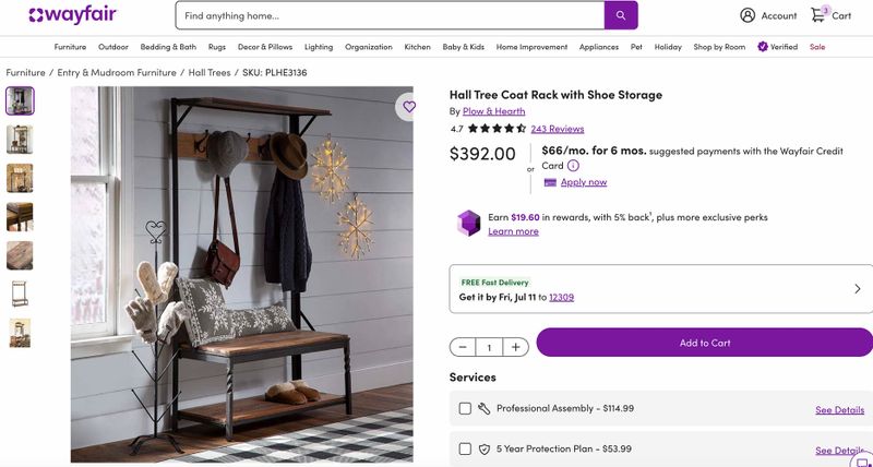 Racks for Vestibule or Bedroom