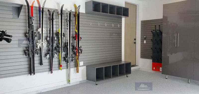 Wasatch-Garage-Utah-Garage-grey-bench-wood-Luxury-epoxy-Cabinets-bike-ski MLR2023.jpg