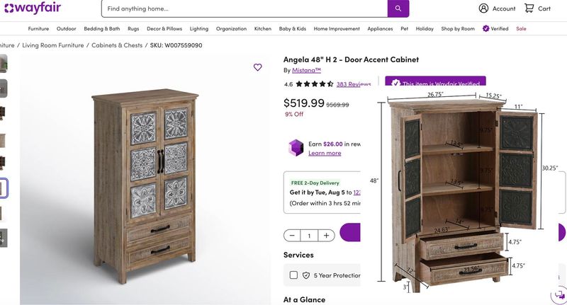 entry way chest
