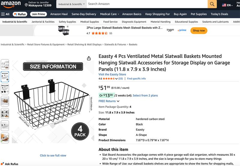 Slatboard and basement storage