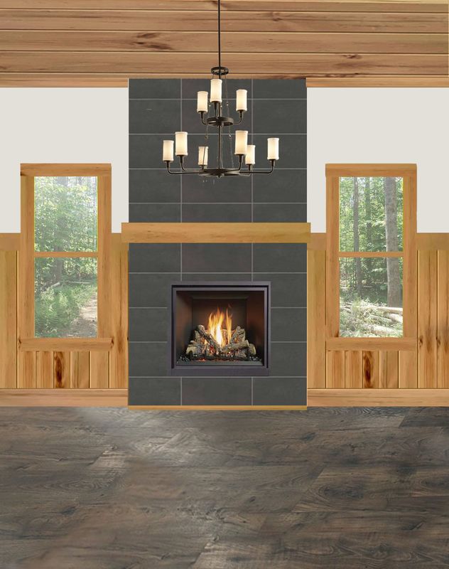 mantle centered on wainscot trim.jpg