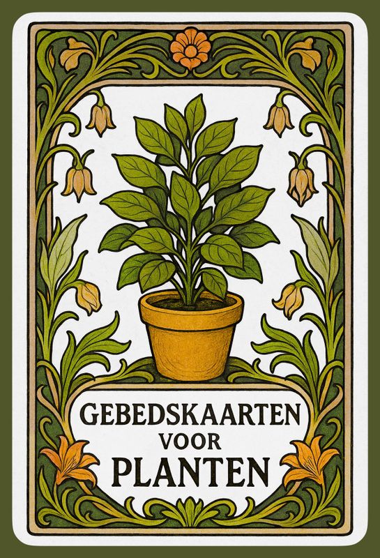 Gebedskaarten voor planten - illustratie voor doosje