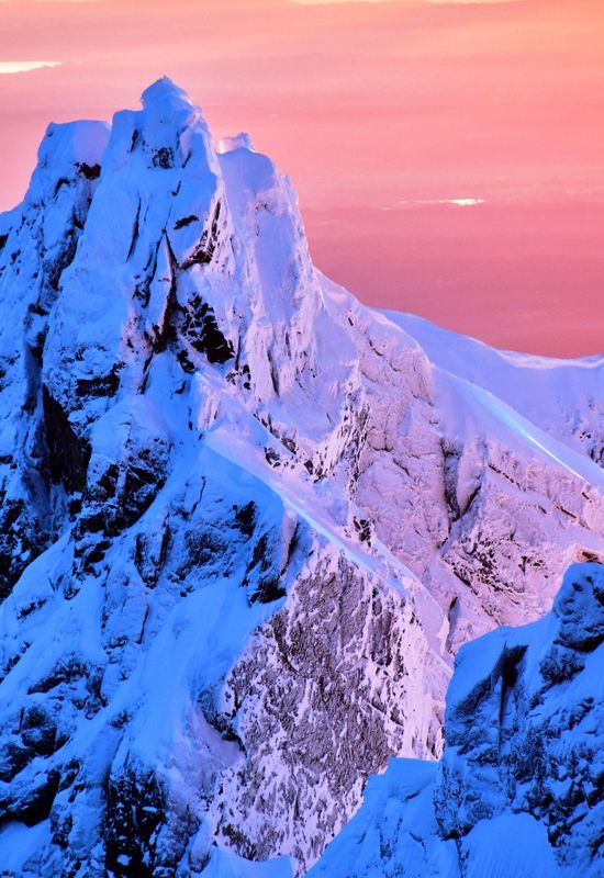 Three Fingers Lookout on Three Fingers Mountain at Sunset,  Cascade Mountains, Washington 1015  