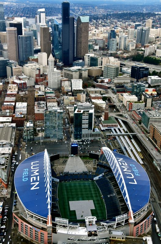 Lumen Field, Pioneer Square, King Station, Seattle Skyline, Smith Tower, First Hill,  Washington 913