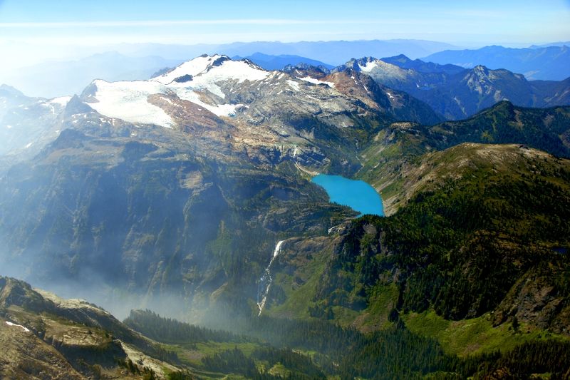 Bacon Peak, Green Lake Glacier, Noisy Creek Glacier, Canadian Bacon, Bacon Lake Falls, Green Lake, Green Lake Falls, North Casca
