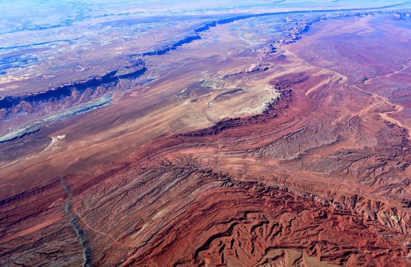 Flying over Casa Del Eco Mesa, Navajo Nation, Utah 759  