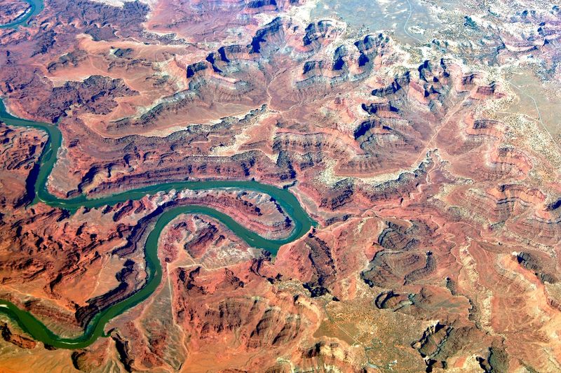 Dead Horse Point State Park, Goose Neck, Red Sea Flat, The Neck, Musselman Canyon, Colorado River, Canyonland National Park 