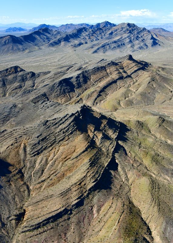 Rock Formation west of Last Chance Ridge, Stewart Valley, Amargosa Desert, Pahrum, Nevada and California 1919