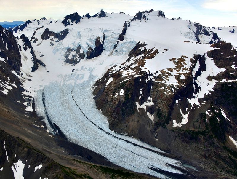 West Peak, Middle Peak, East Peak of Mount Olympus, Snow Dome, Blue Glacier, Mount Mathias, Washington 161